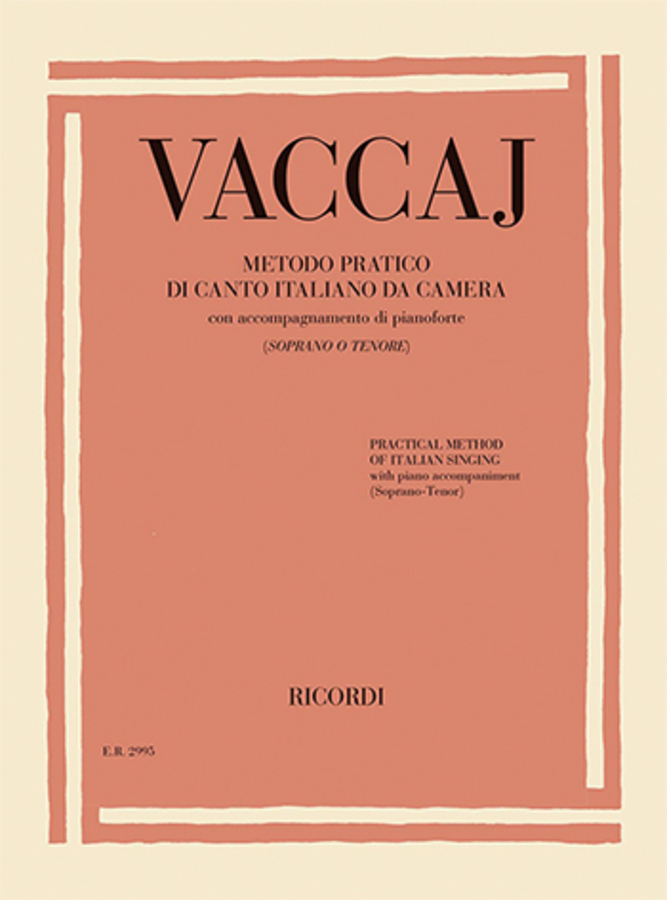 VACCAJ METODO PRATICO DI CANTO soprano o tenore