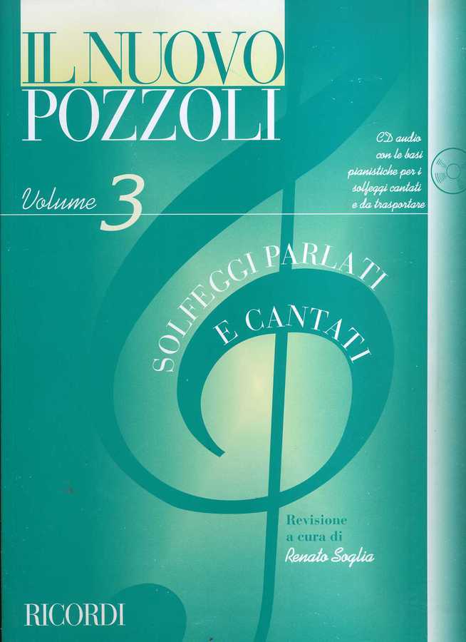 IL NUOVO POZZOLI SOLFEGGI PARLATI E CANTATI 3 CON CD