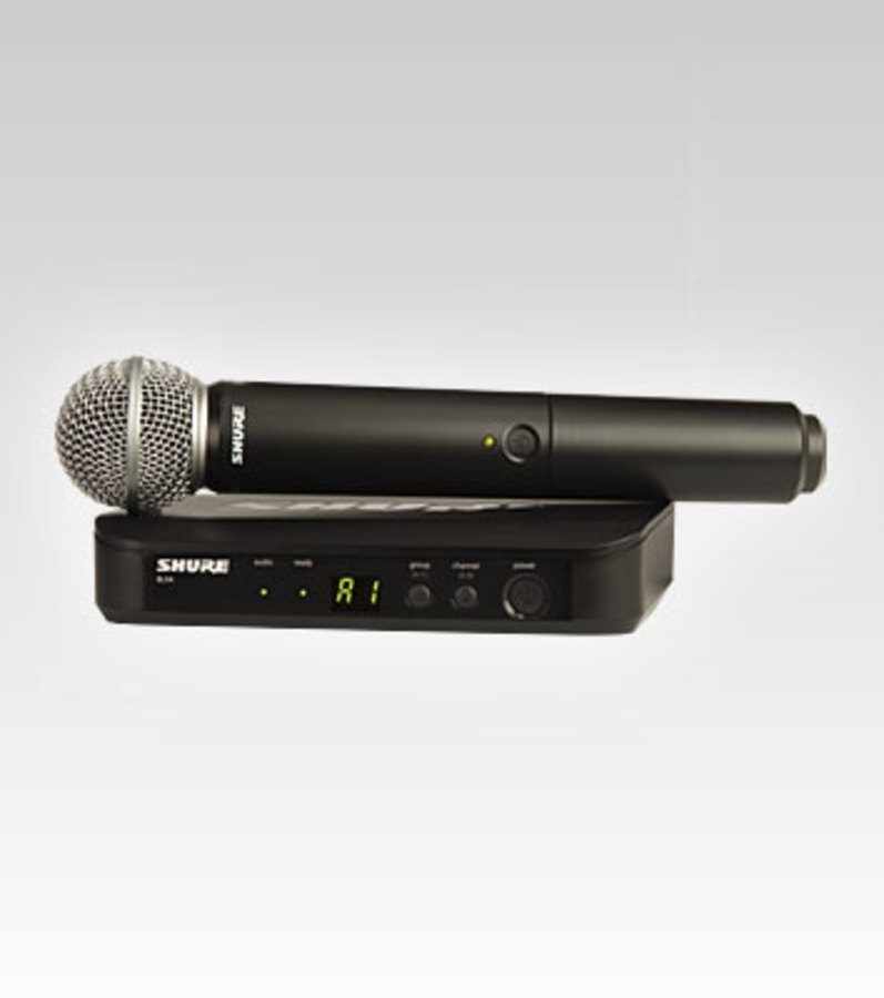 SHURE BLX24E-SM58 RICEVITORE + TRASMETTITORE GELATO SM58. (M17)