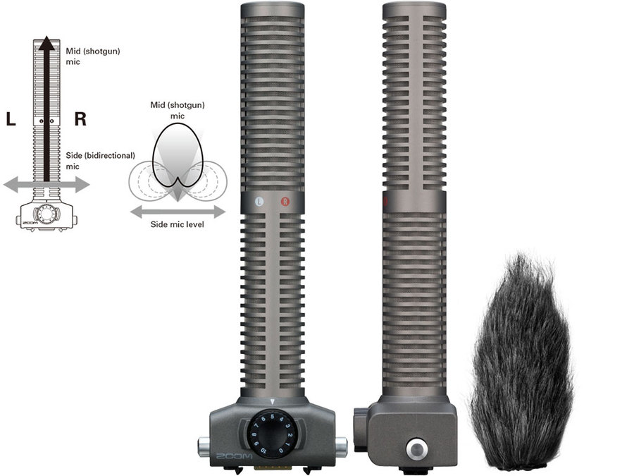 ZOOM SSH-6 - CAPSULA MICROFONICA SHOTGUN STEREO PER H5, H6, Q8, U-44, F4, AND F8