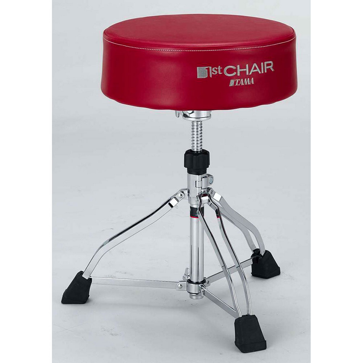 TAMA HT830R 1ST CHAIR ROUND RIDER XL - 3 GAMBE - SEDUTA IN PVC ROSSA