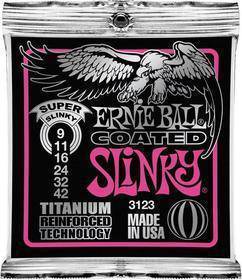 Ernie Ball 3123 RPS Coated Titanium Super Slinky 9-42