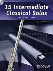 15 INTERMEDIATE CLASSICAL SOLOS FLUTE AND PIANO CD INCLUDED AMP379-400