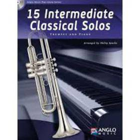 15 INTERMEDIATE CLASSICAL SOLOS TRUMPET AND PIANO CD INCLUDED AMP385-400