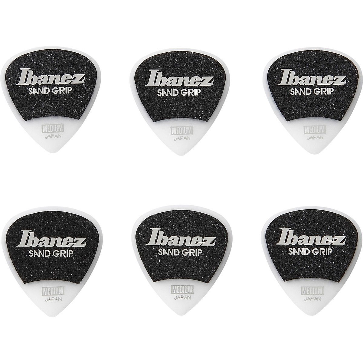 IBANEZ PPA16MSG-WH - CONF. 6 PLETTRI M - GRIP SABBIATO - BIANCO